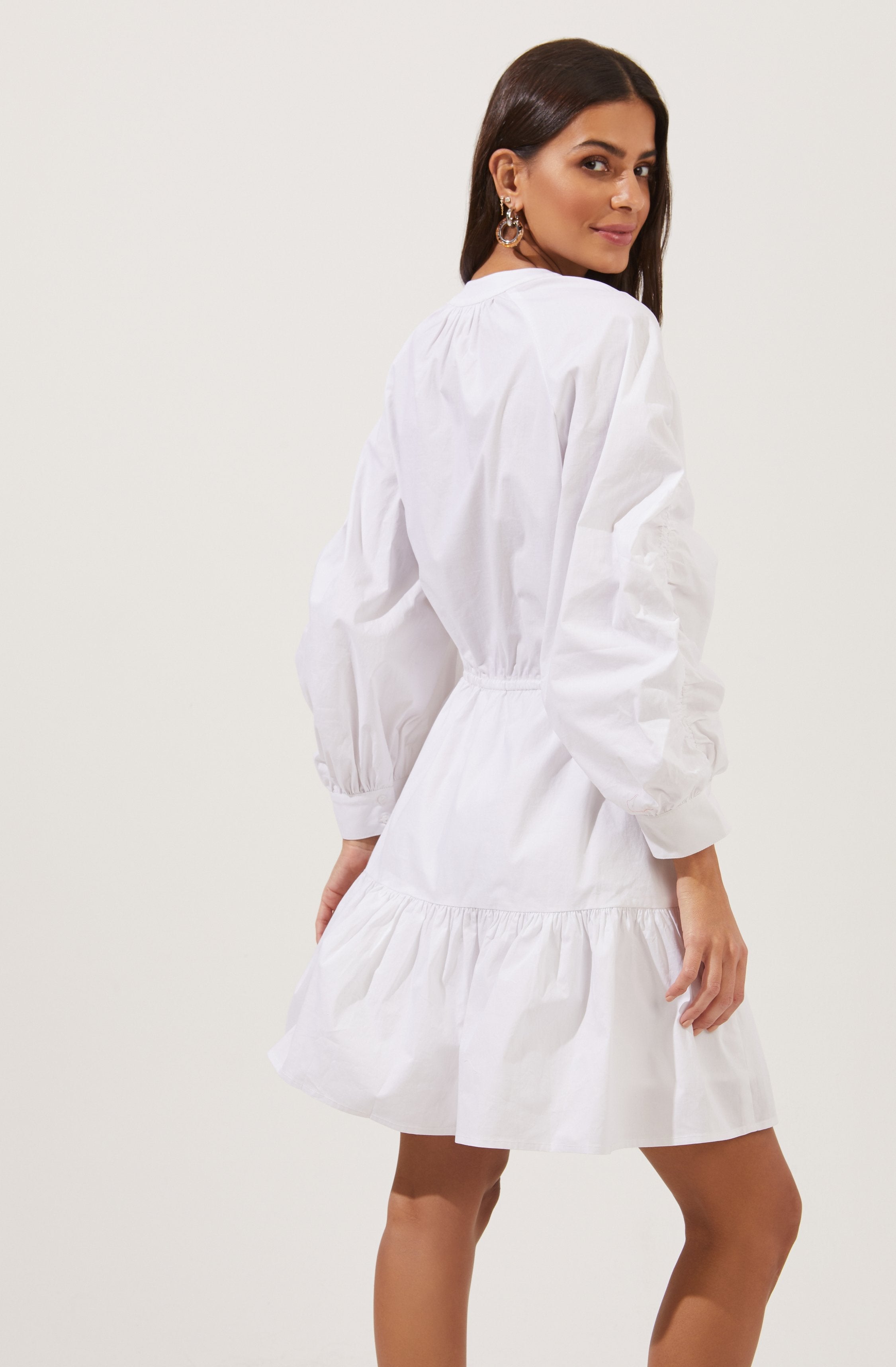 Ruched Long Sleeve Dress