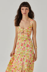 Twist Bust Midi Dress