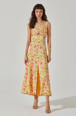 Twist Bust Midi Dress