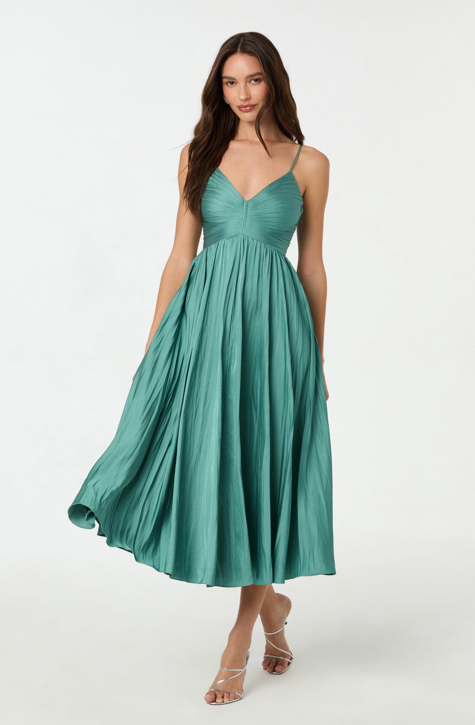 Maeve Pleated Midi Dress