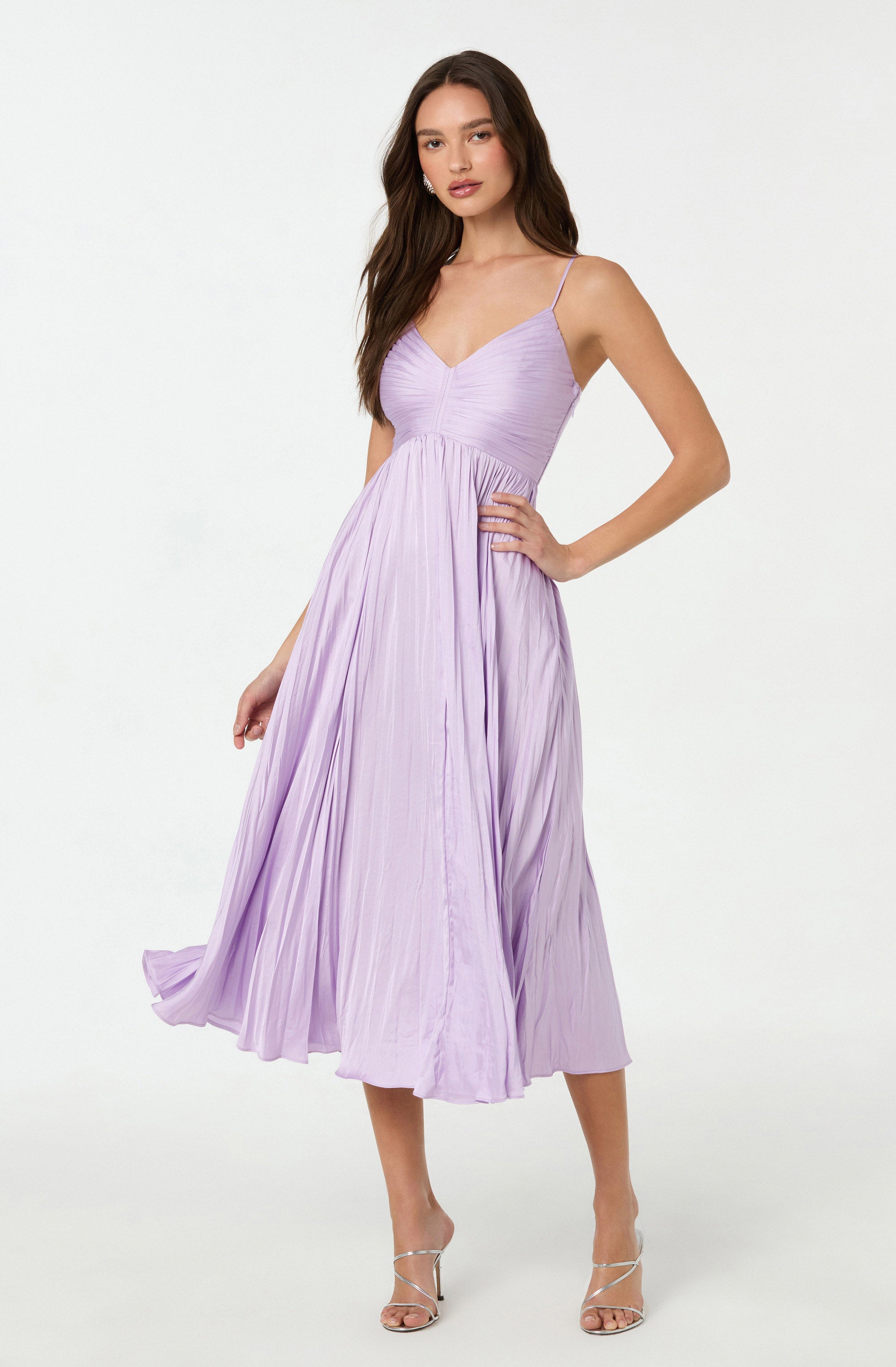 Maeve Pleated Midi Dress