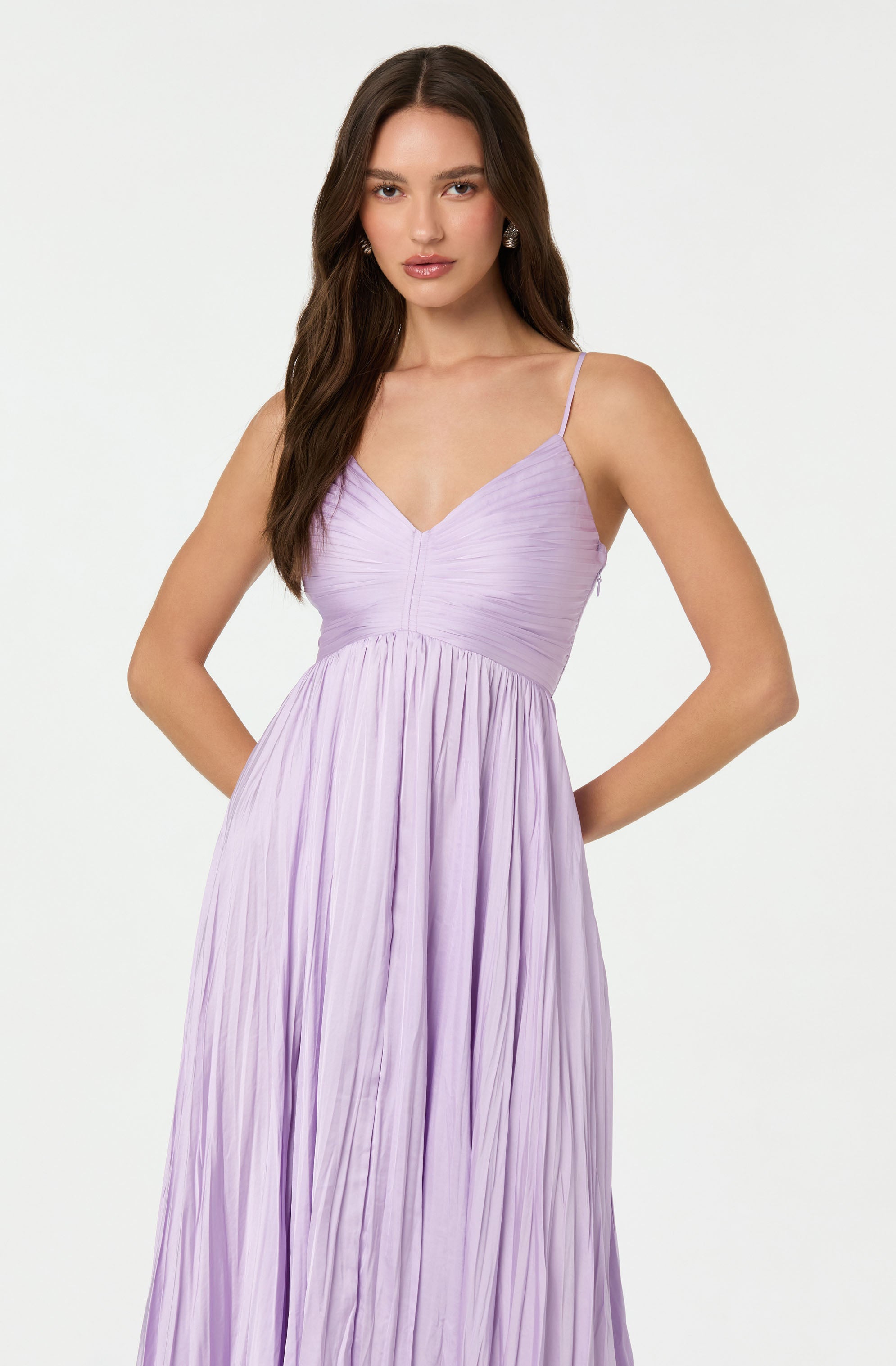 Maeve Pleated Midi Dress