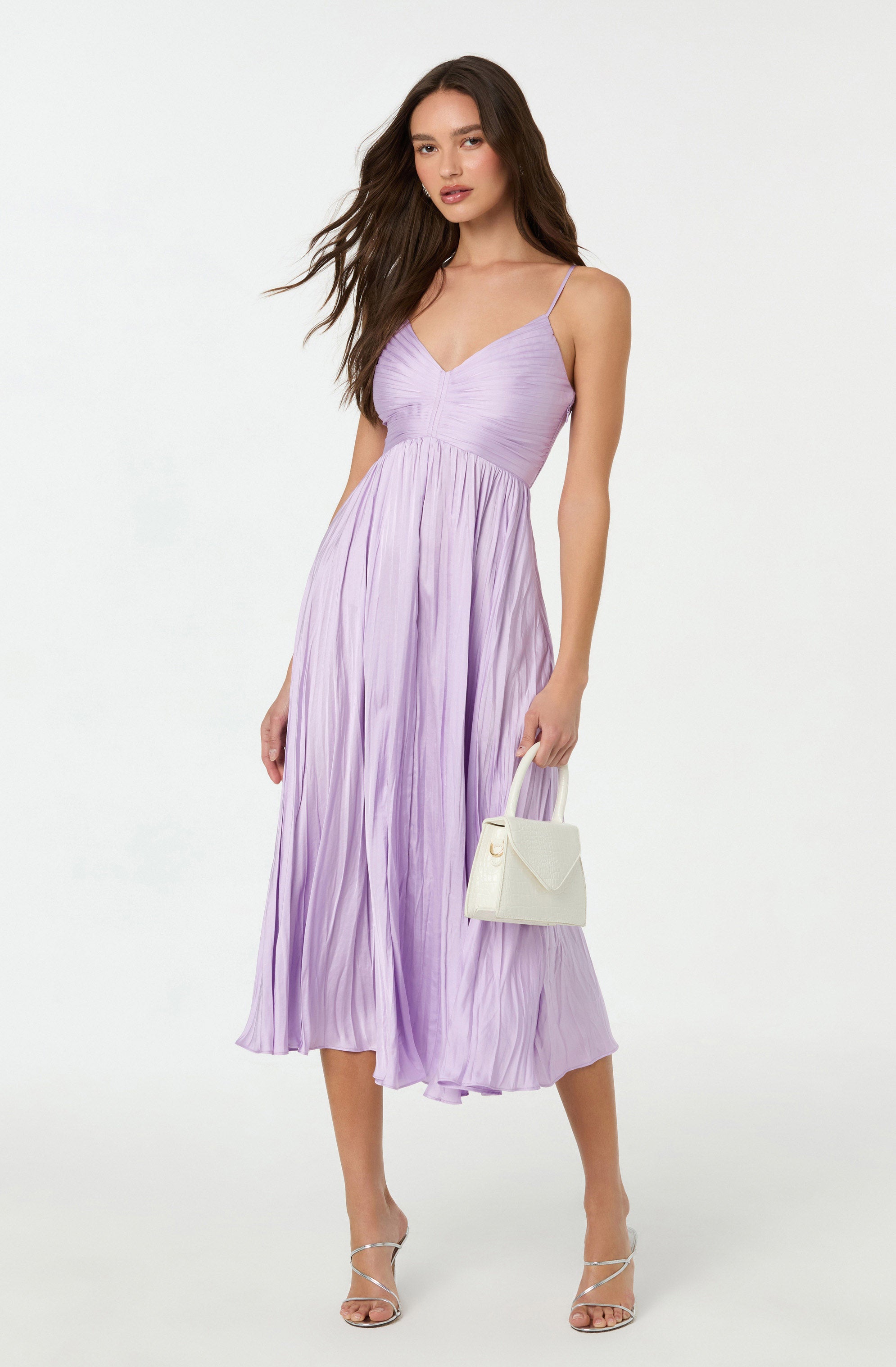 Maeve Pleated Midi Dress