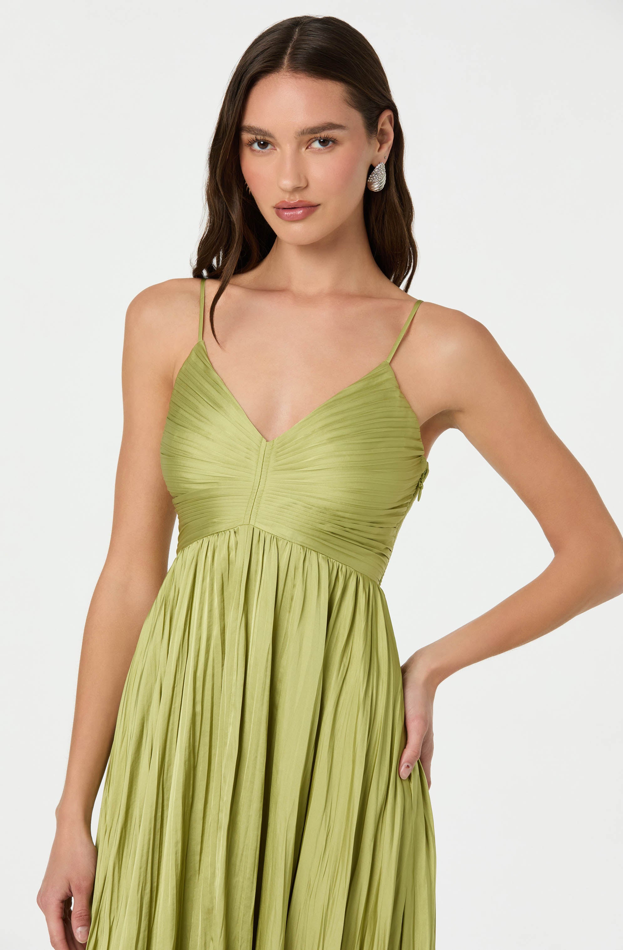 Maeve Pleated Midi Dress