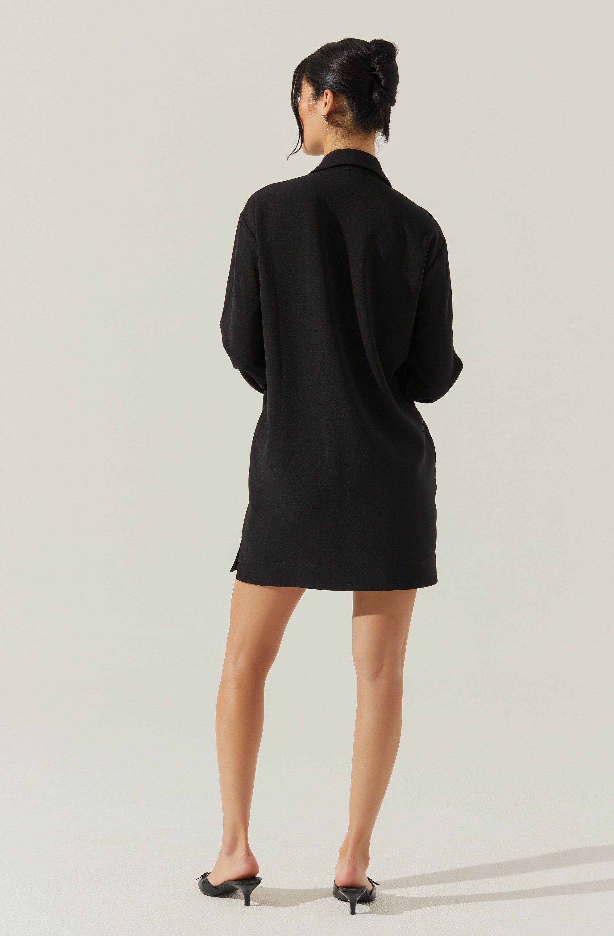 V-Neck Woven Mini Dress