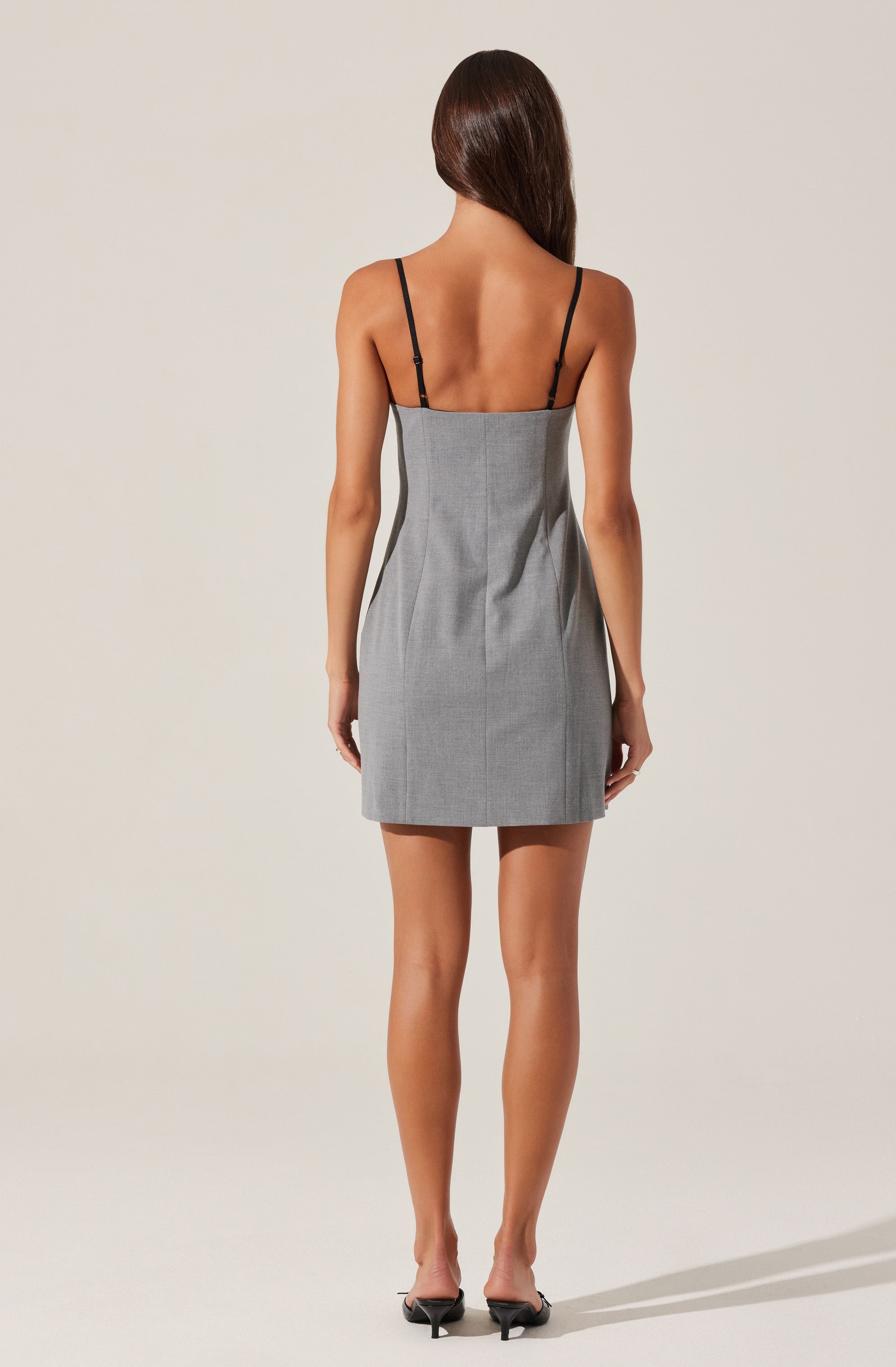 Tailored Lace Trim Mini Dress