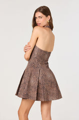 Flared Halter Neck Mini Dress