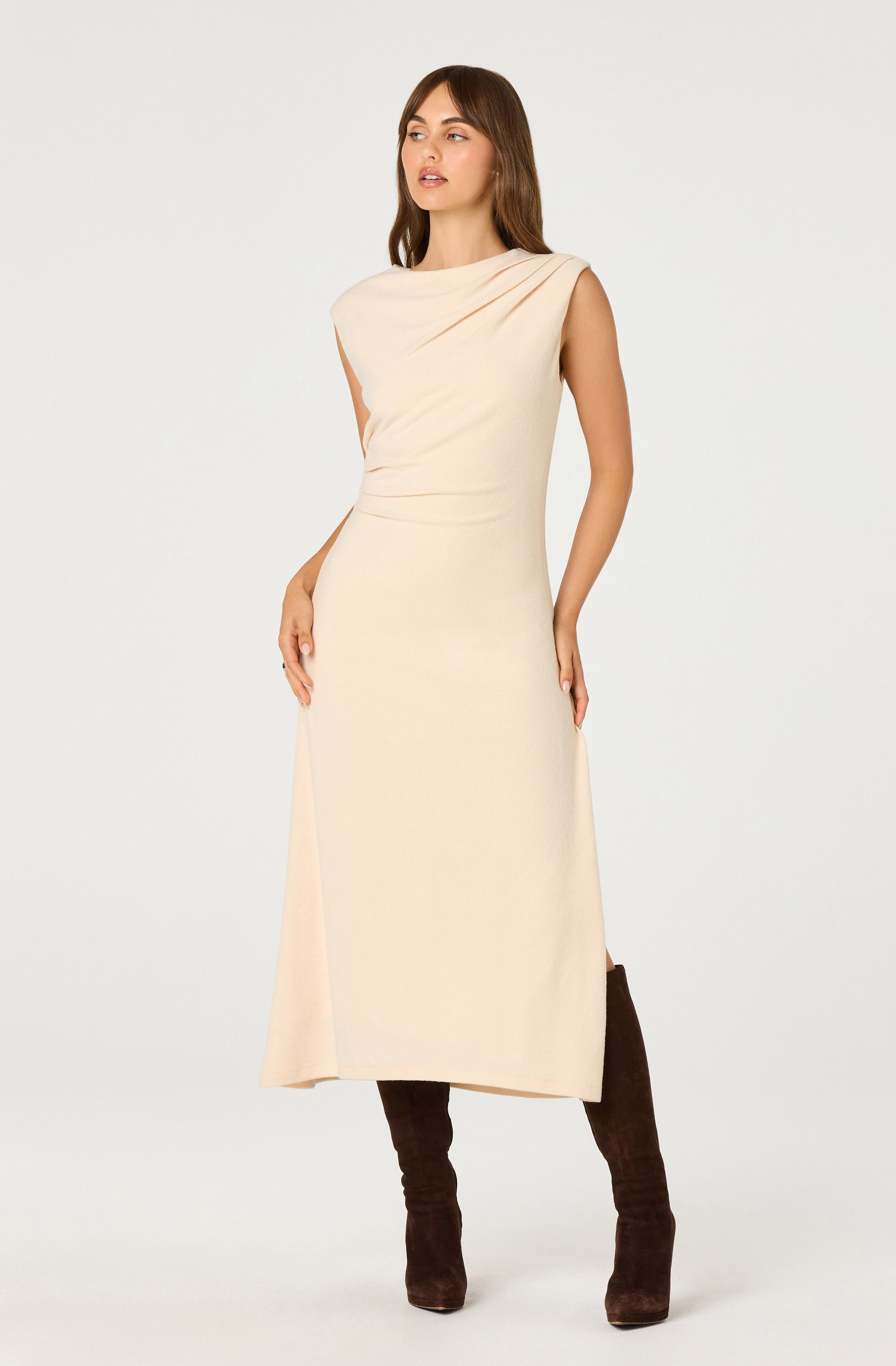 Draped Midi Dress