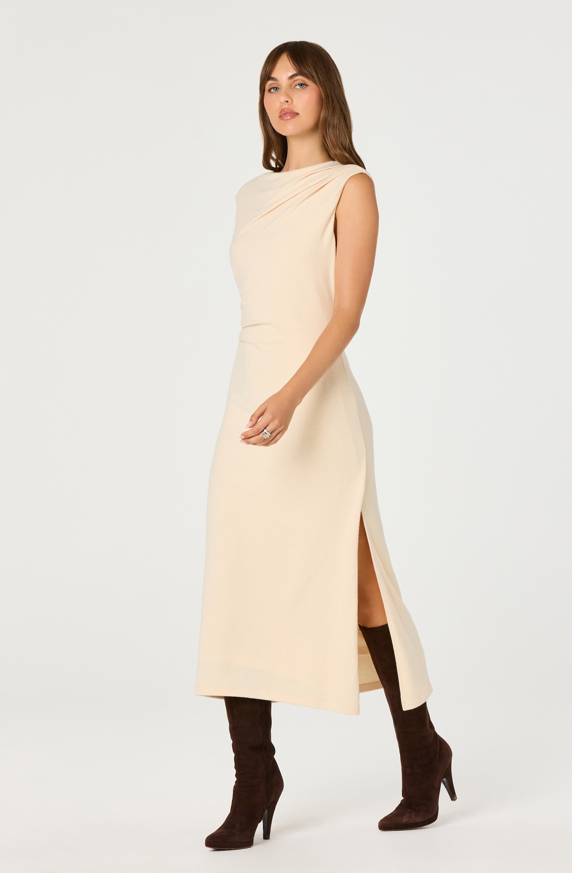 Draped Midi Dress
