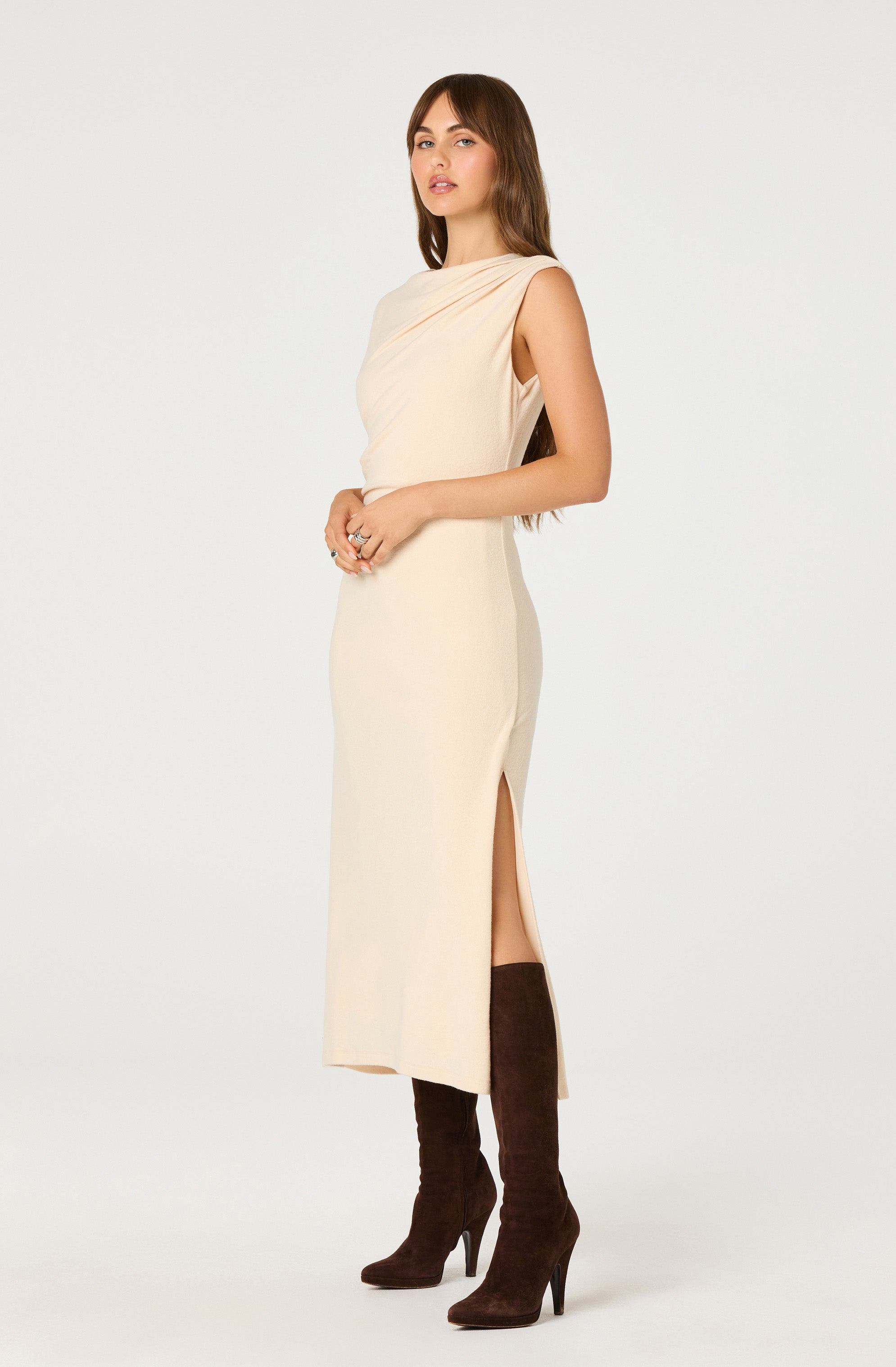 Draped Midi Dress