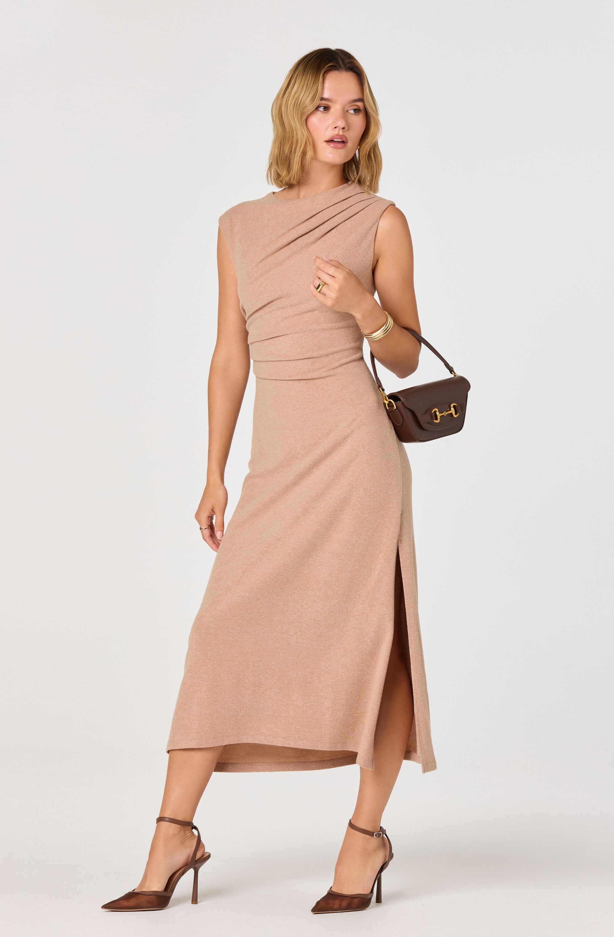 Draped Midi Dress