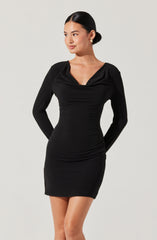 Cowl Neck Mini Dress