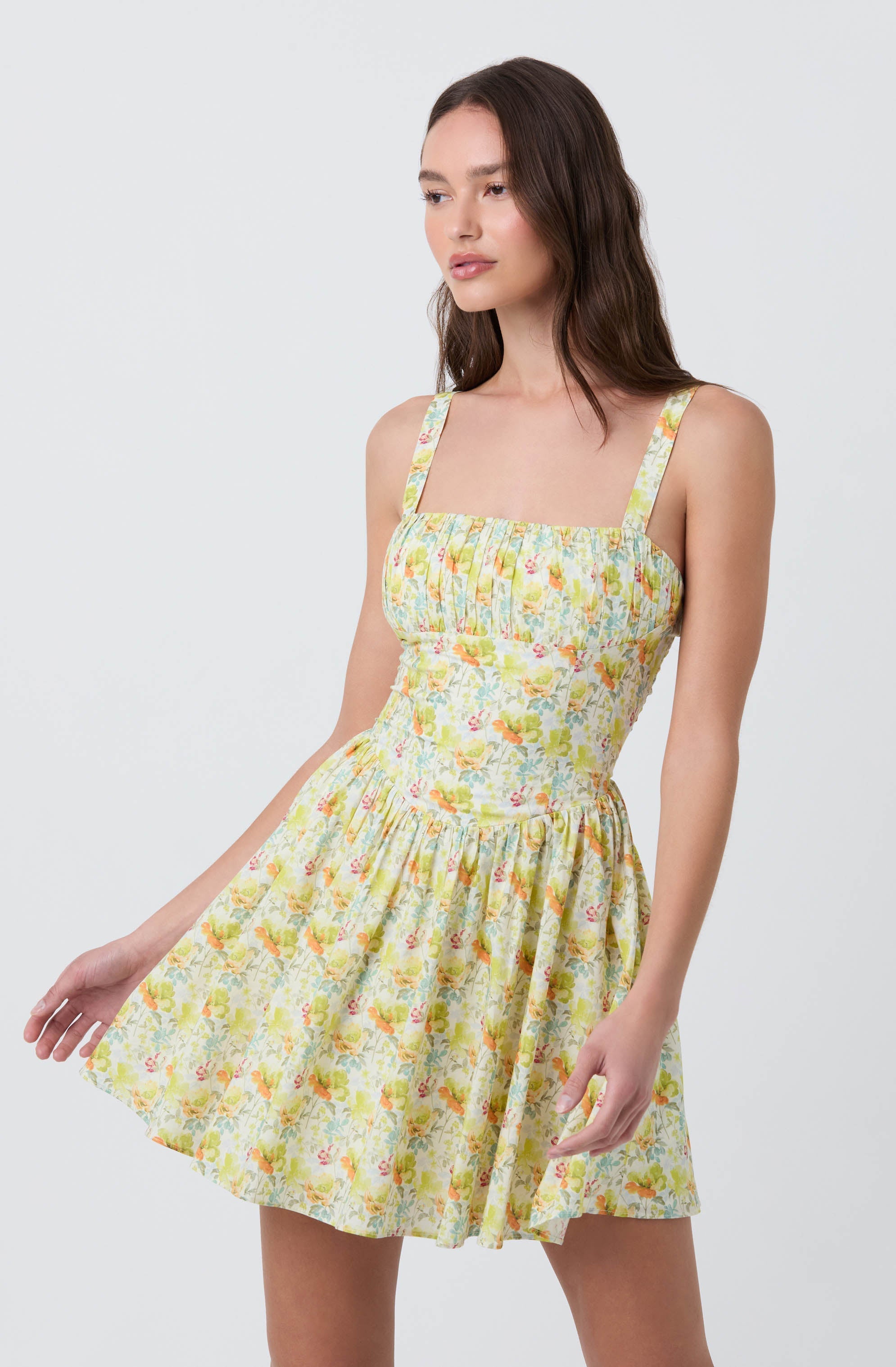 Floral Milkmaid Mini Dress