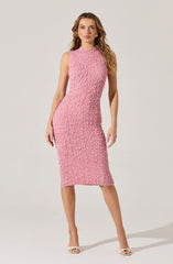 Textured Bodycon Midi Dress