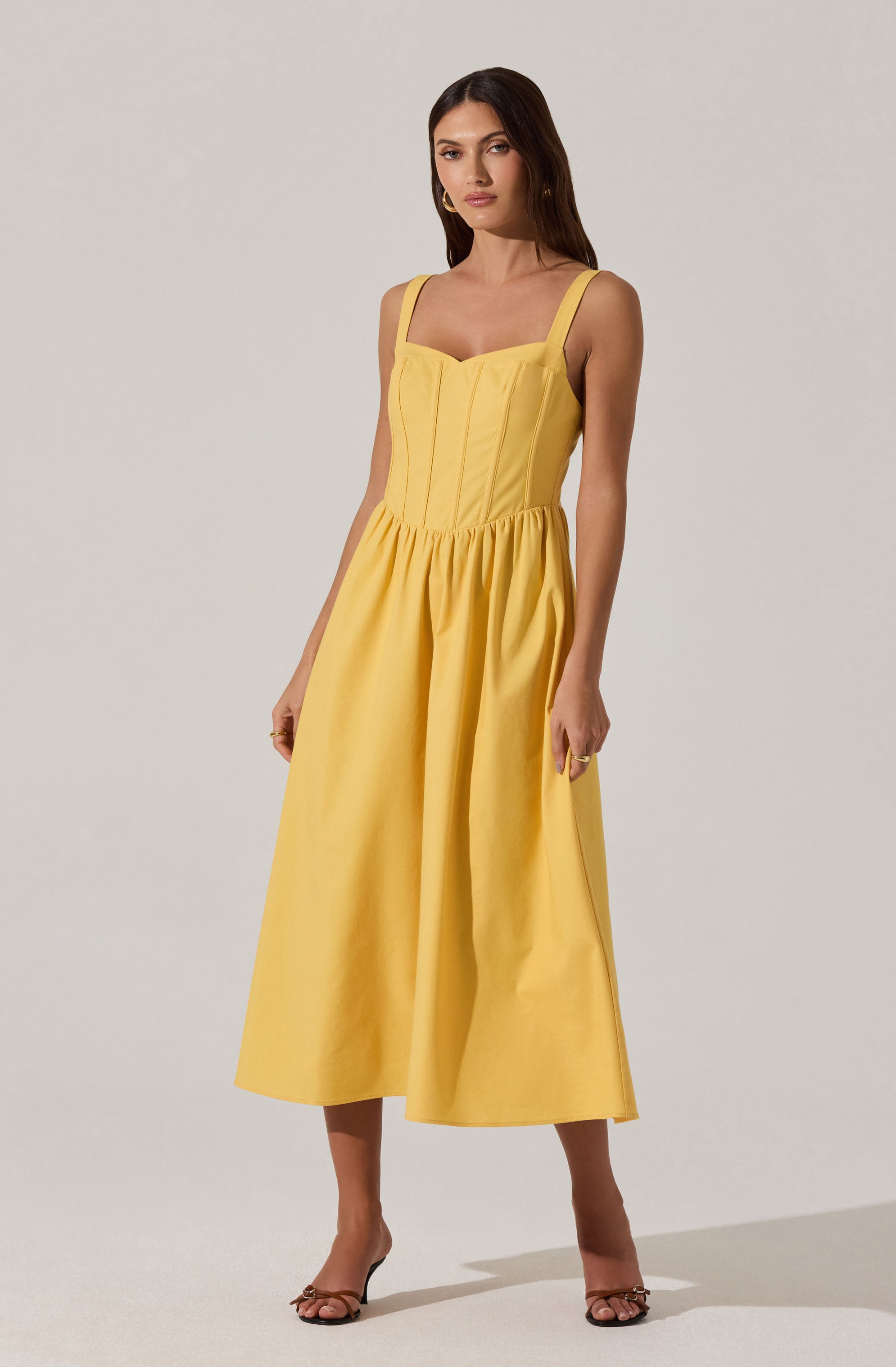 Sweetheart Corset Linen Dress