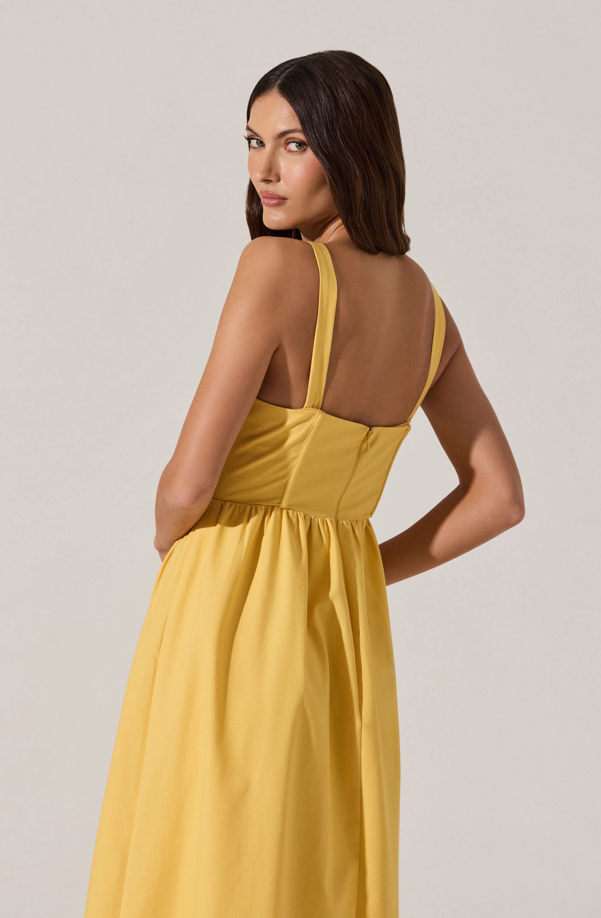 Sweetheart Corset Linen Dress