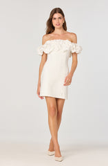 Ruffle Strapless Off Shoulder Dress