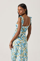 Sweetheart Bow Strap Midi Dress