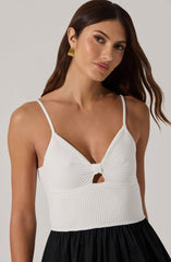 Contrast Mixed Media Midi Dress