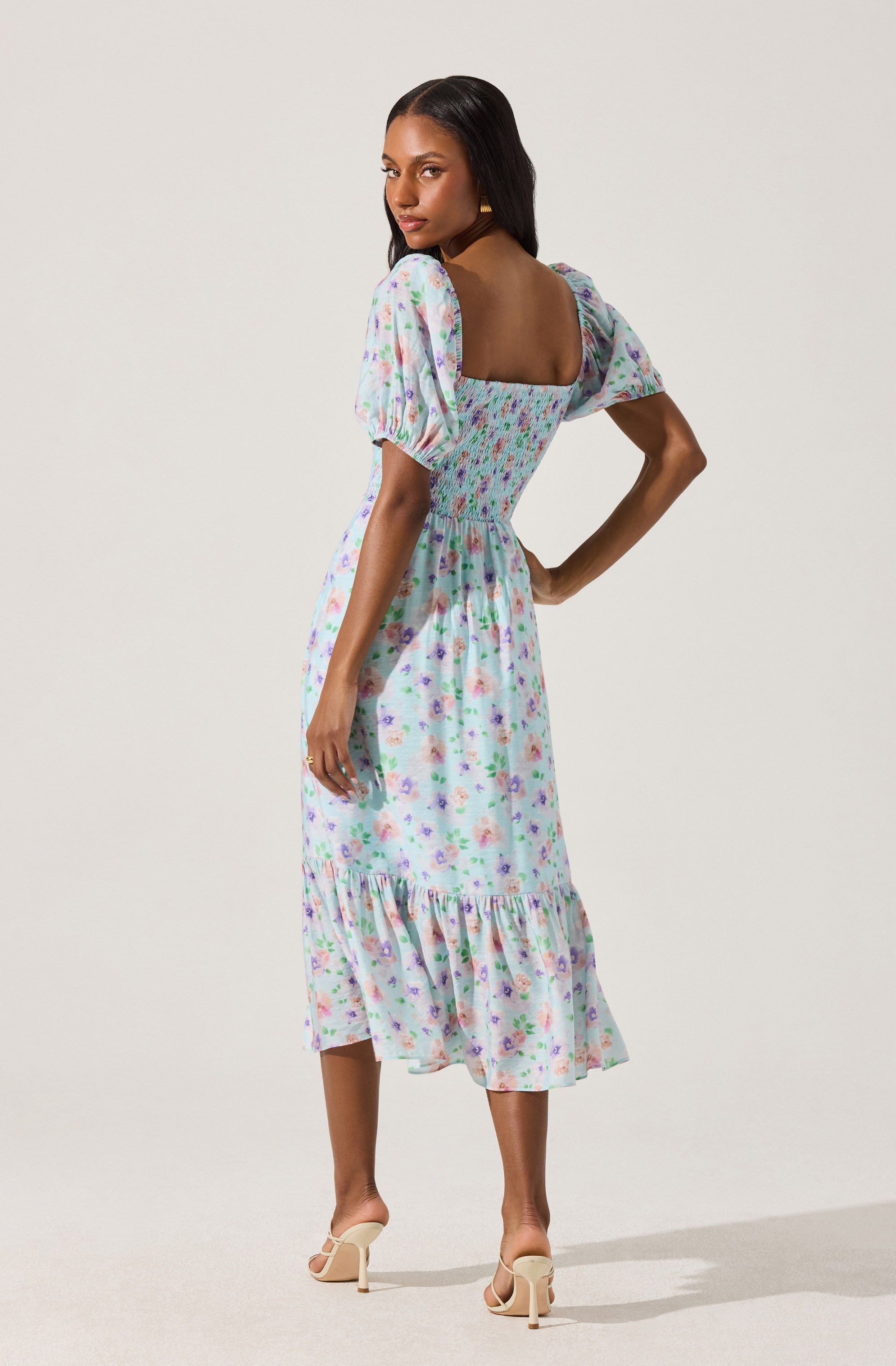 Lace Trim Bustier Midi Dress