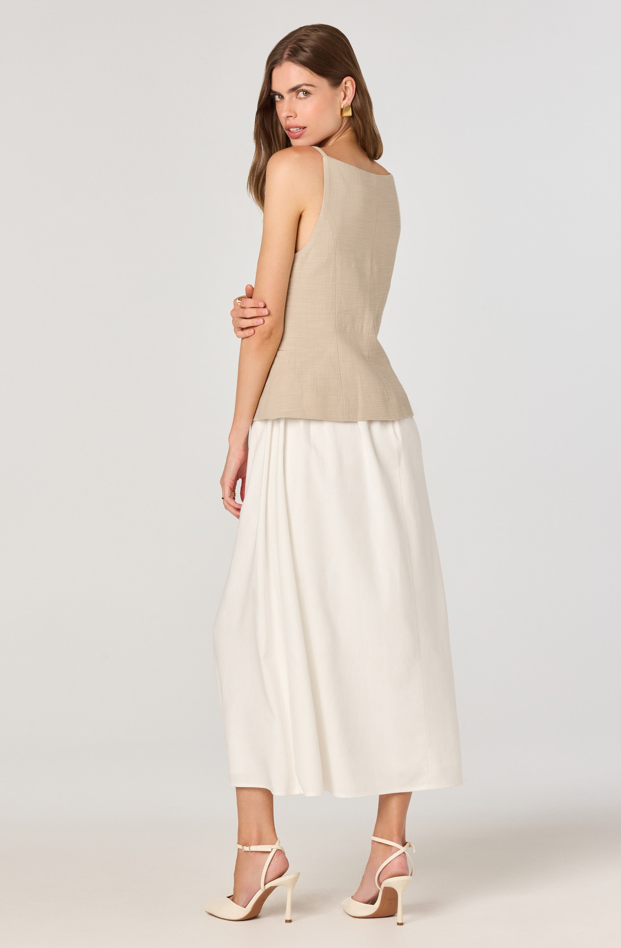 Longline Vest Mixed Media Dress