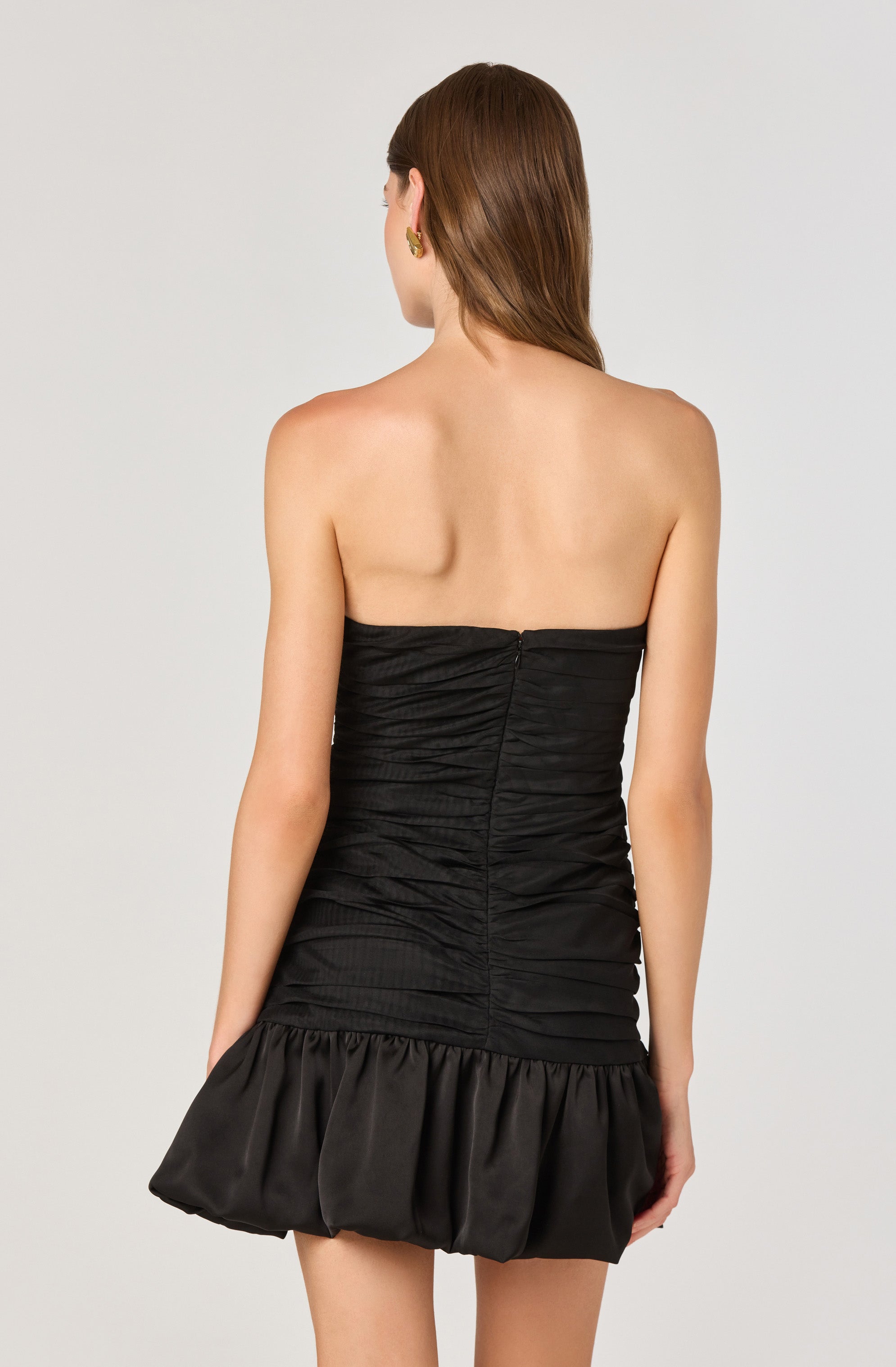 Strapless Ruched Mini Dress