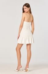 Strapless Ruched Mini Dress