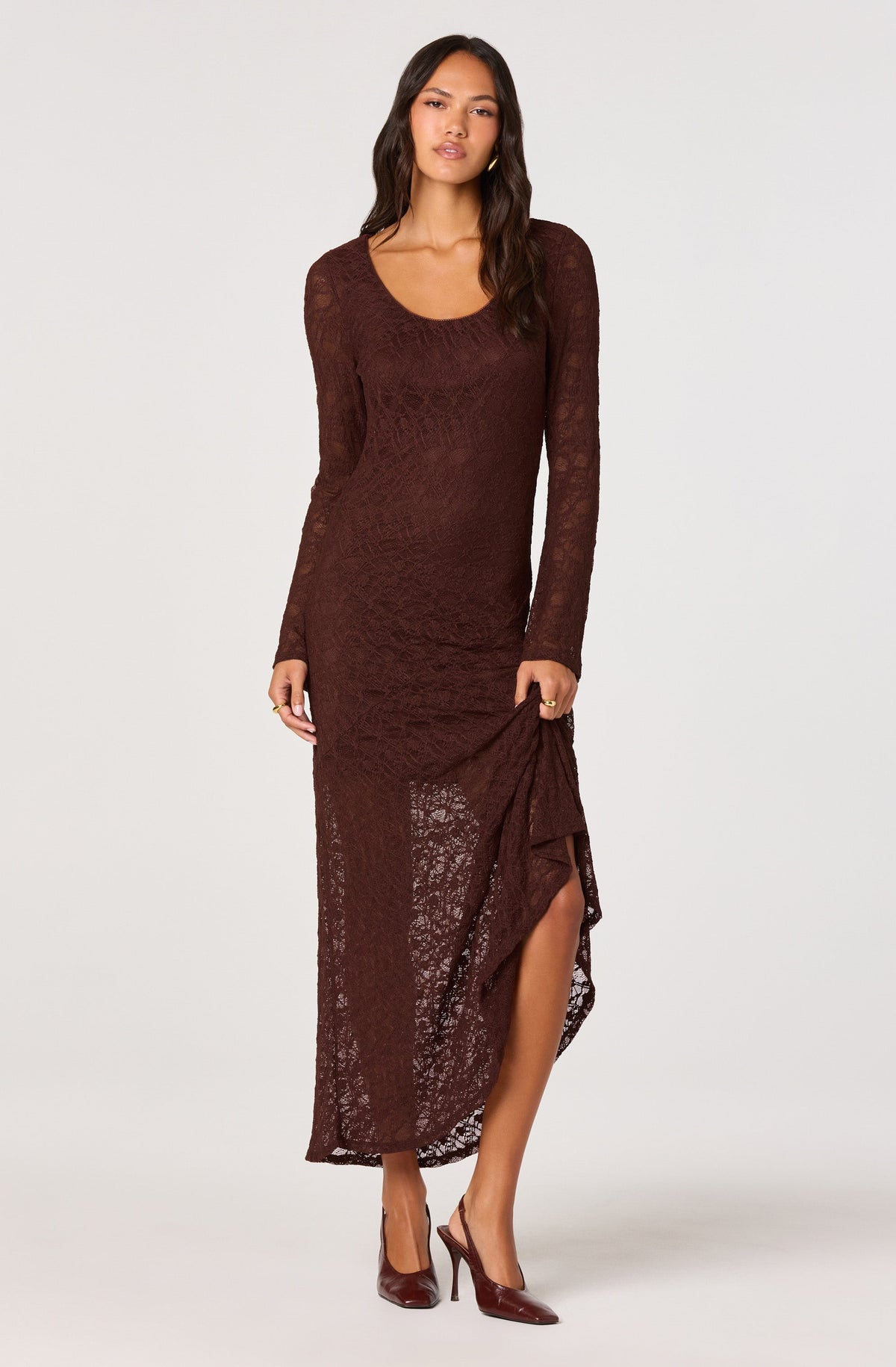 Long Sleeve Lace Maxi Dress