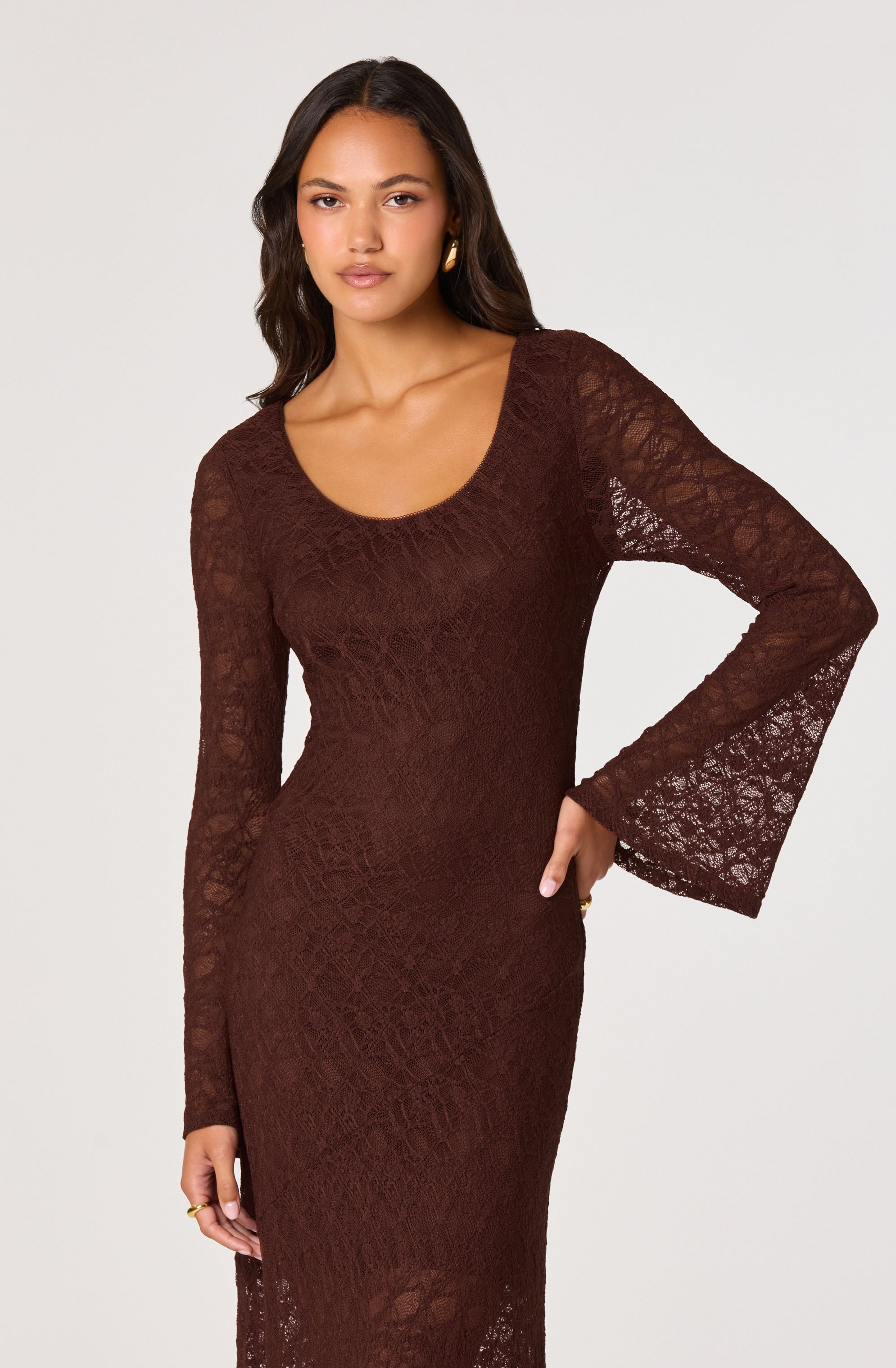 Long Sleeve Lace Maxi Dress