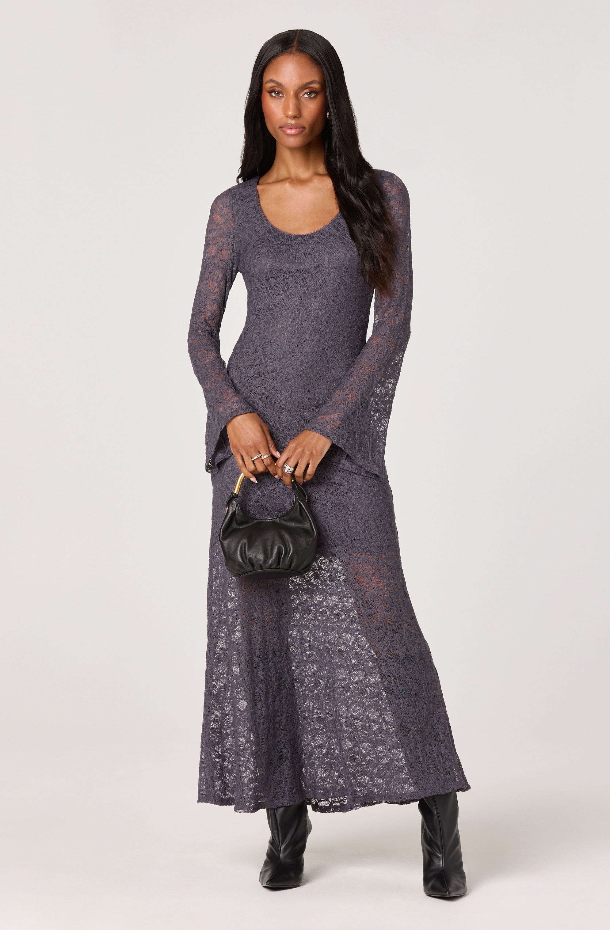 Long Sleeve Lace Maxi Dress