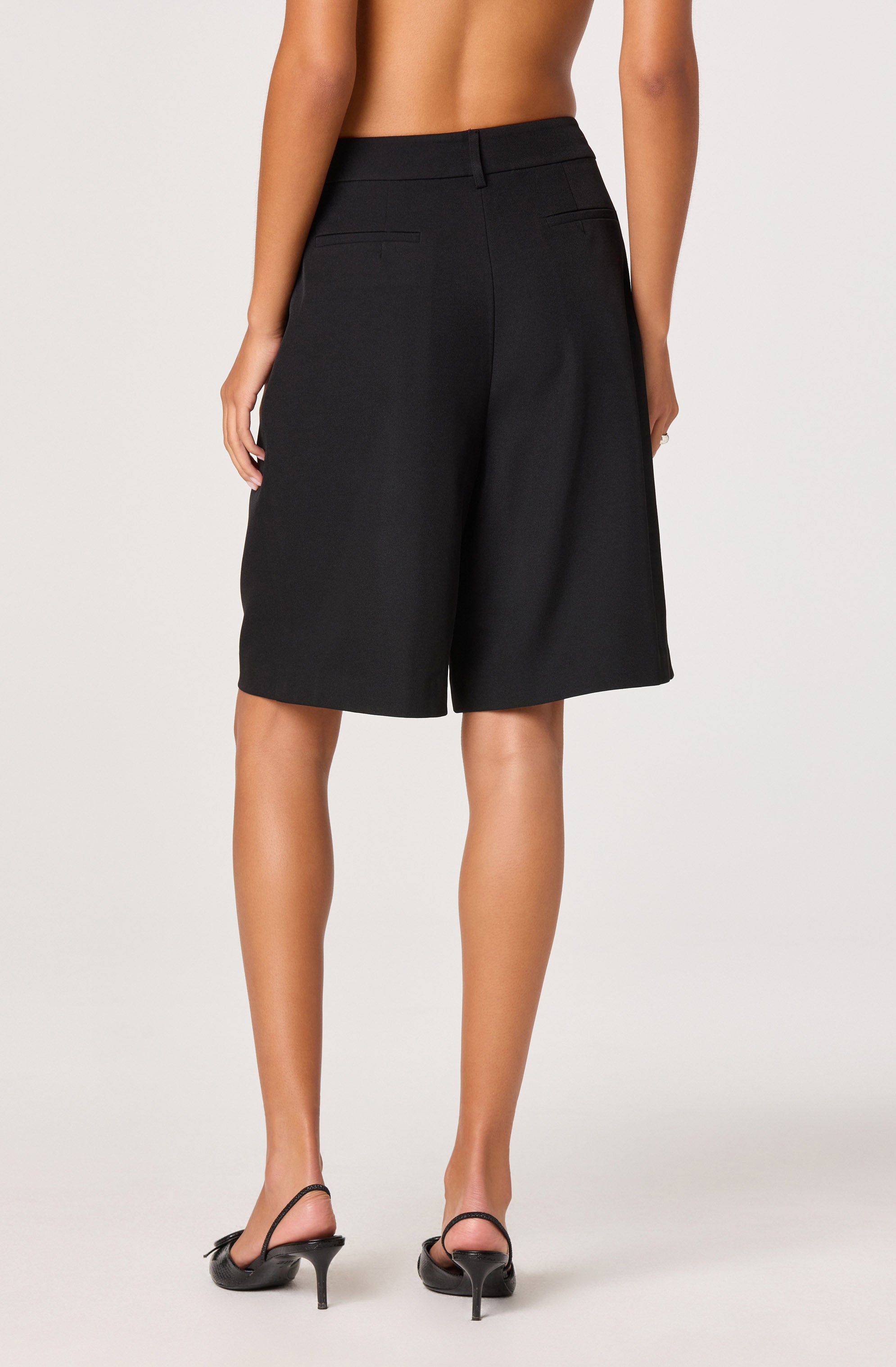 Pleat Front Tailored Bermuda Shorts