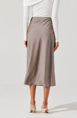 Striped Woven Midi Skirt