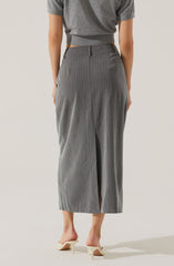 Pinstripe Asymmetrical Waist Skirt