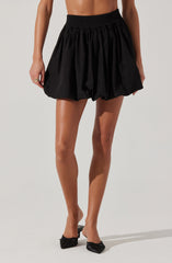 Poplin Bubble Mini Skirt
