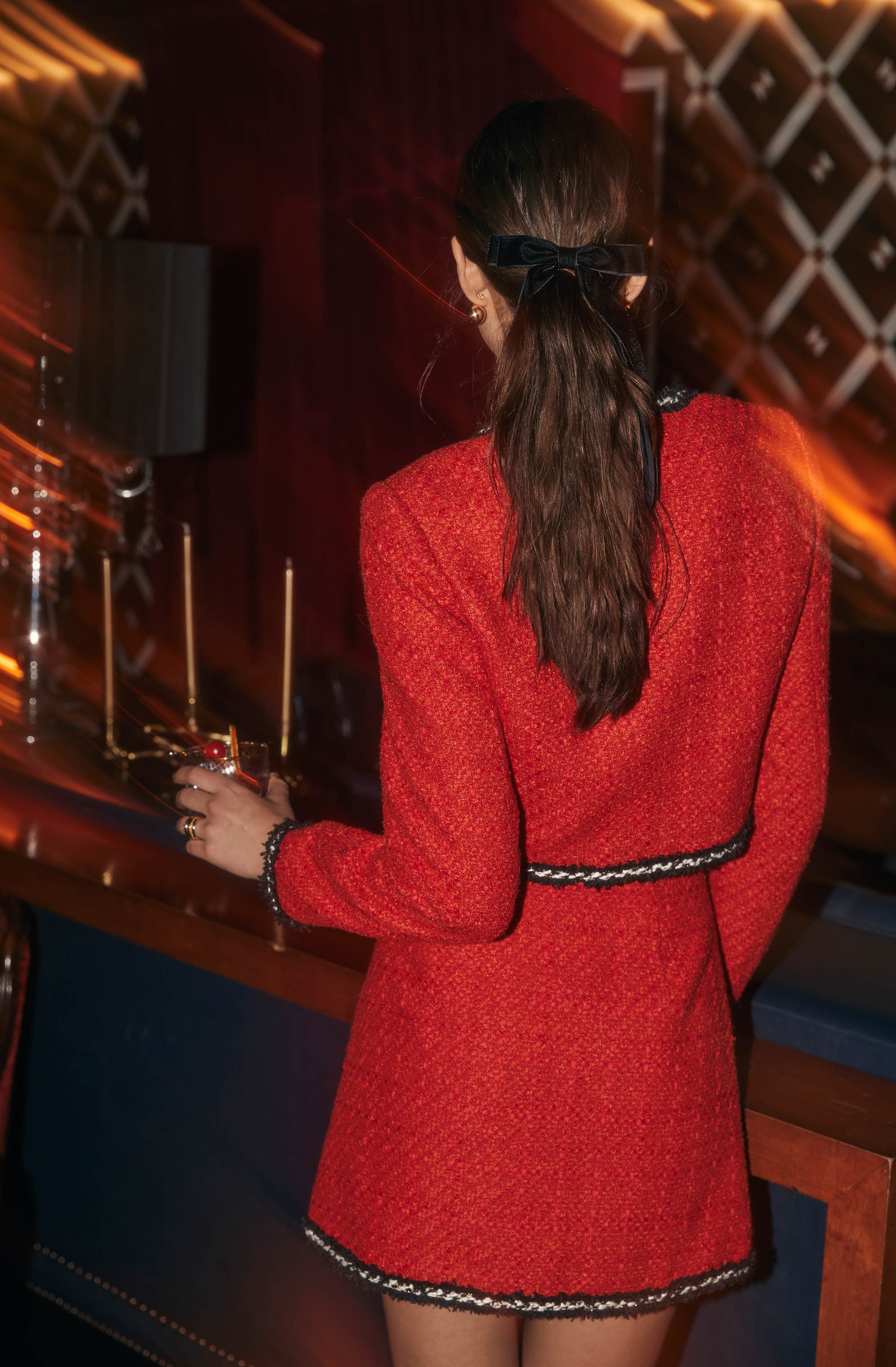 Mavey Tweed Mini Skirt