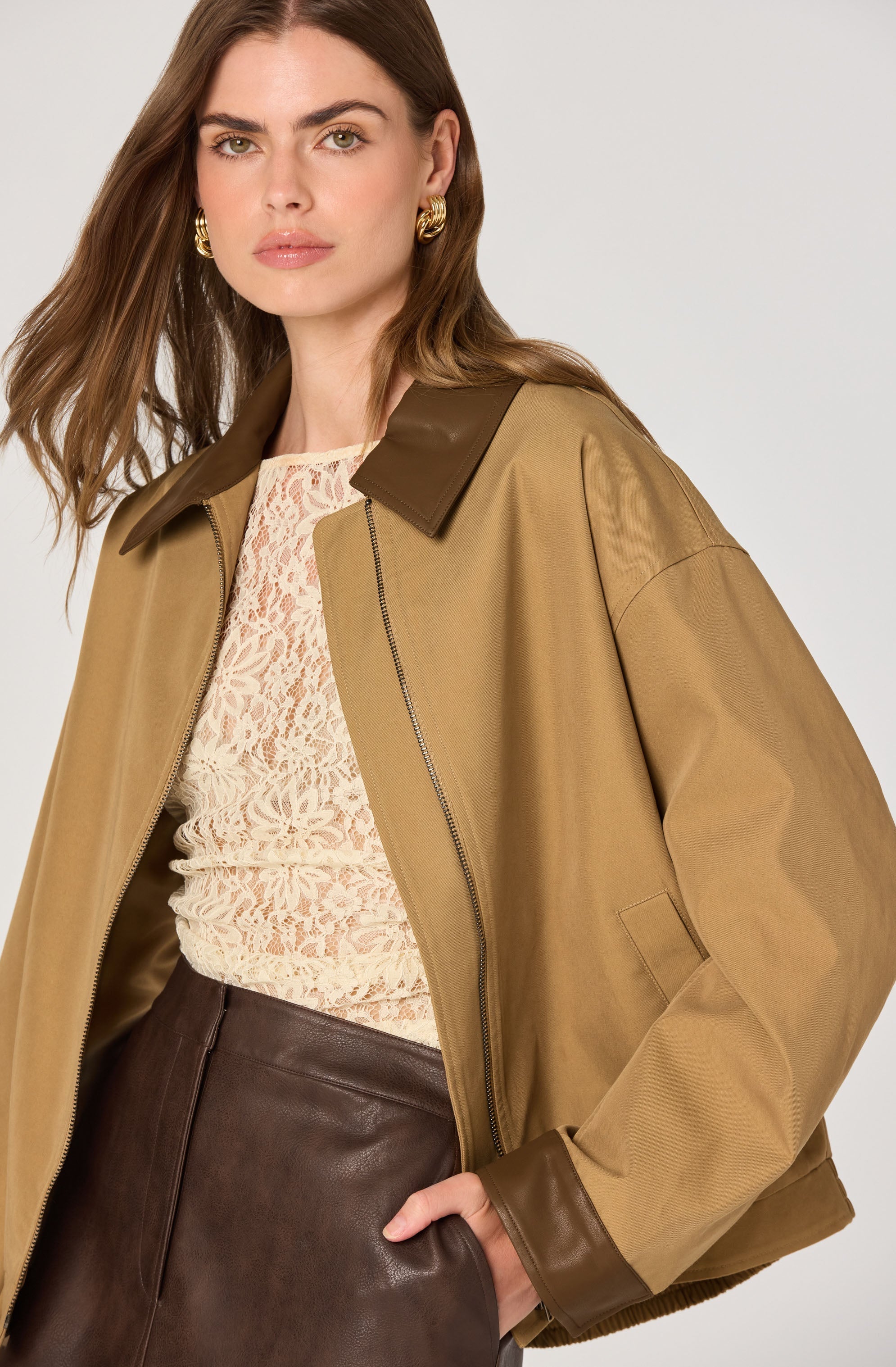 Contrast Barn Jacket