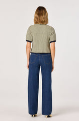 Contrast Bow Front Cardigan