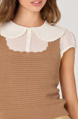 Peter Pan Collar Sweater Top