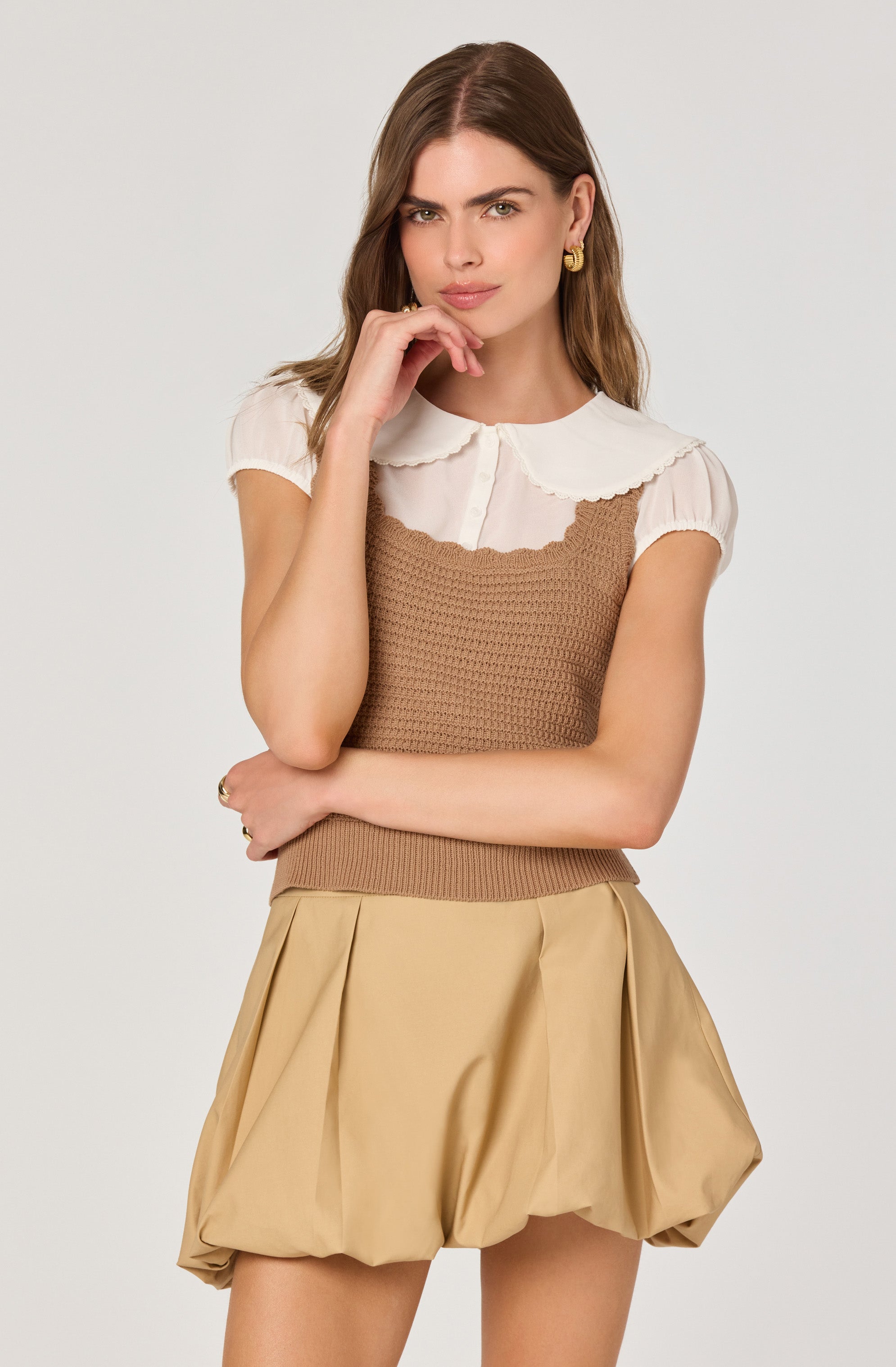 Peter Pan Collar Sweater Top