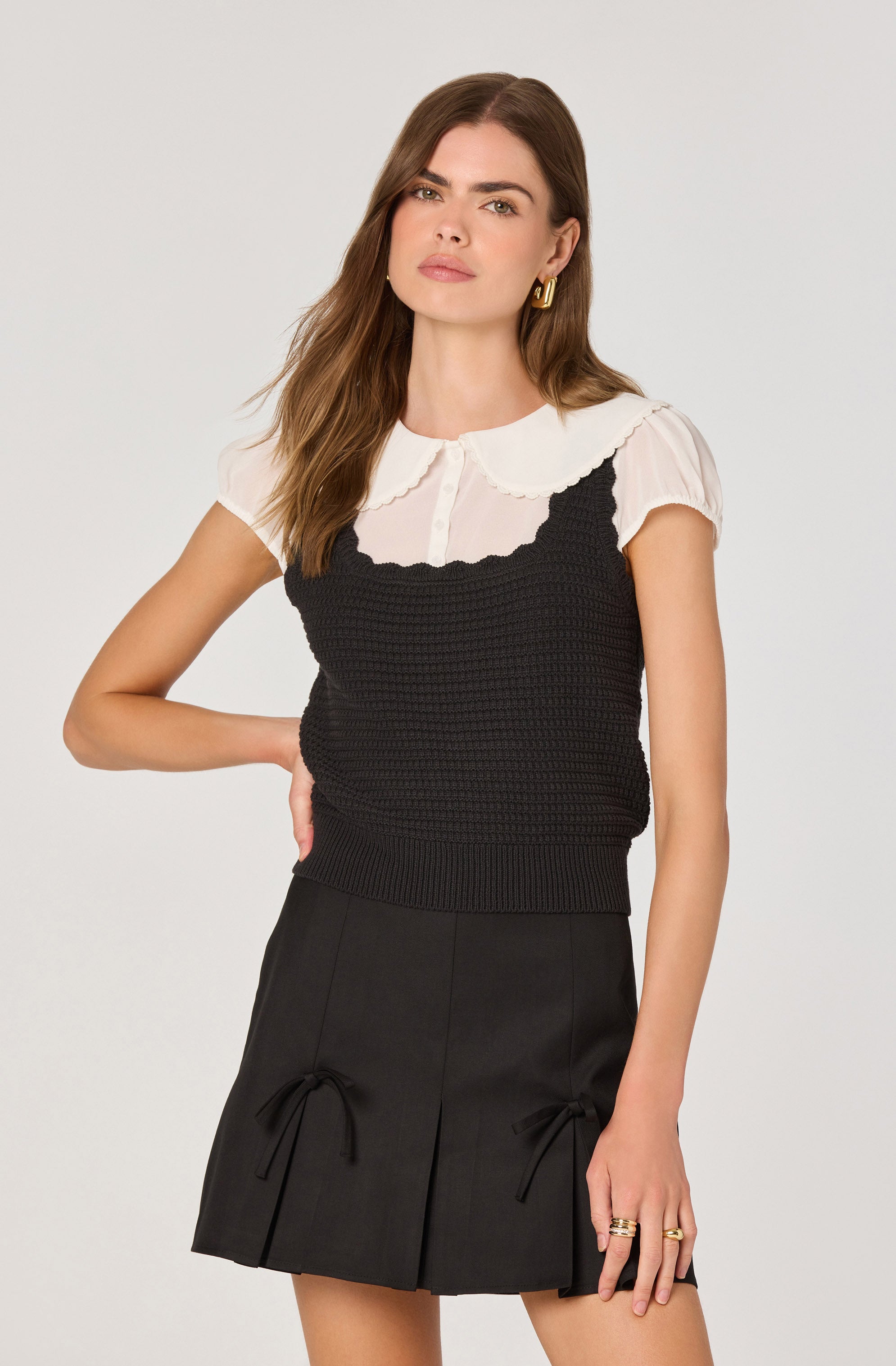 Peter Pan Collar Sweater Top