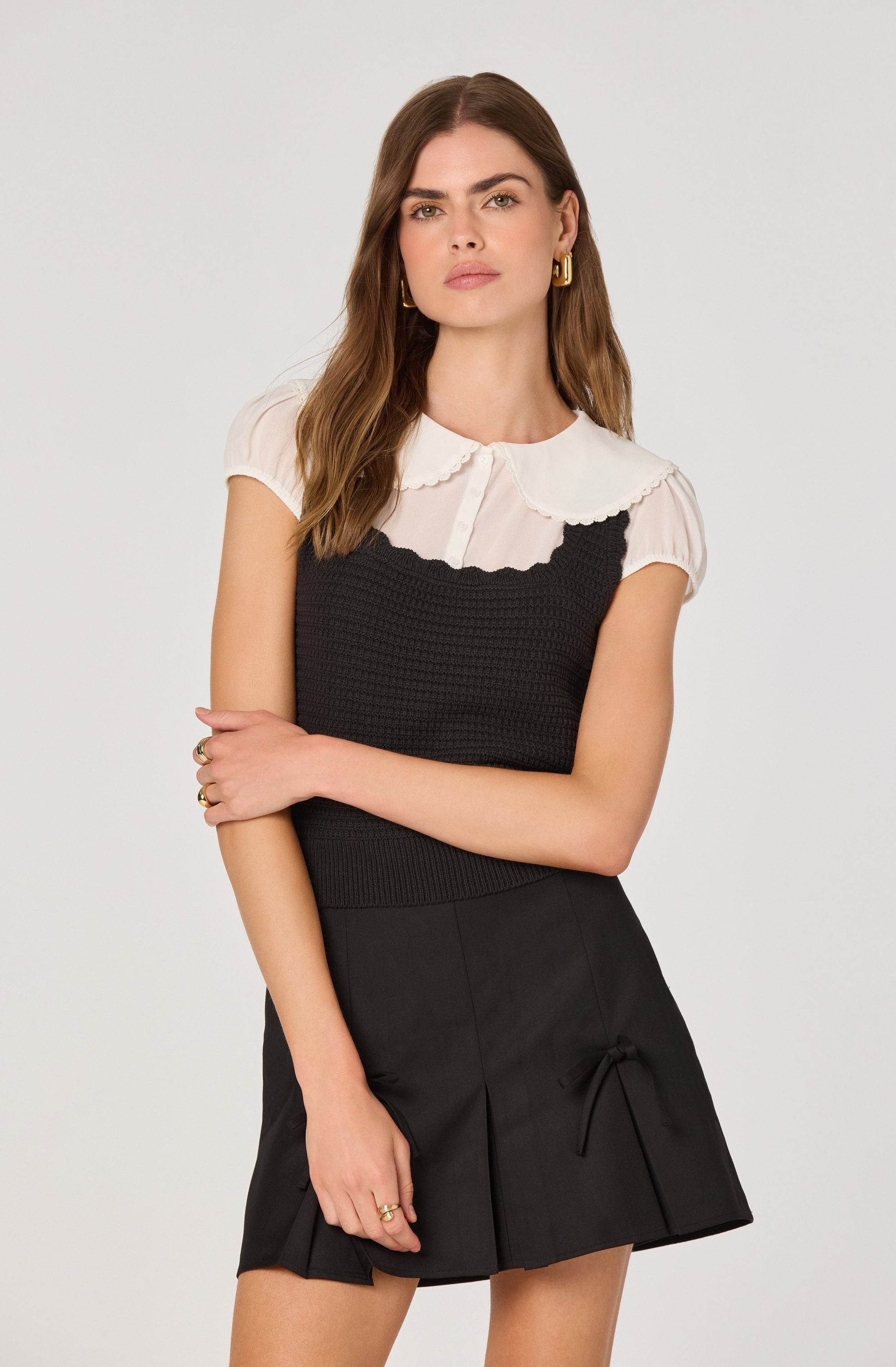 Peter Pan Collar Sweater Top
