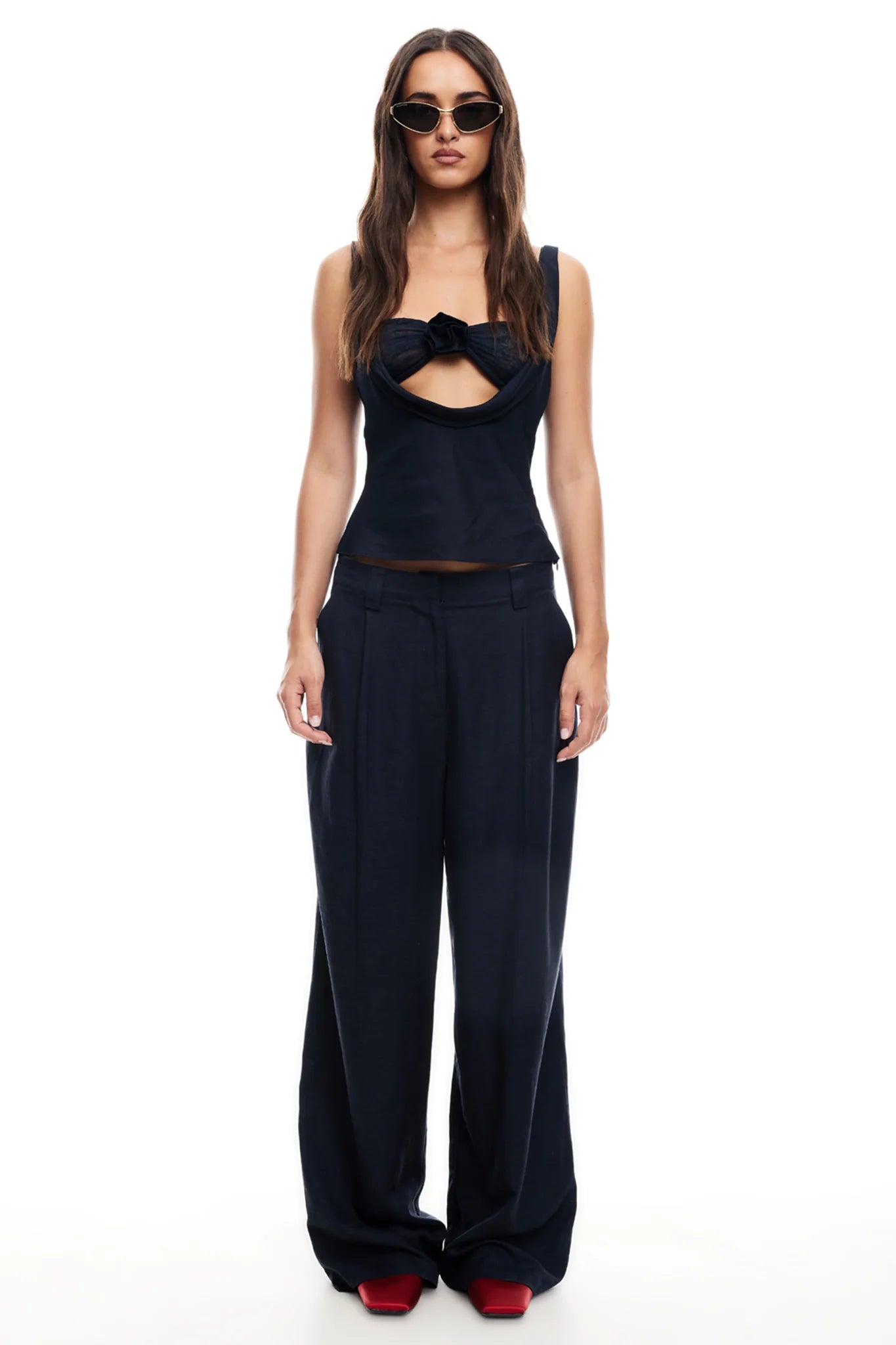 LIONESS Delilah Top Navy