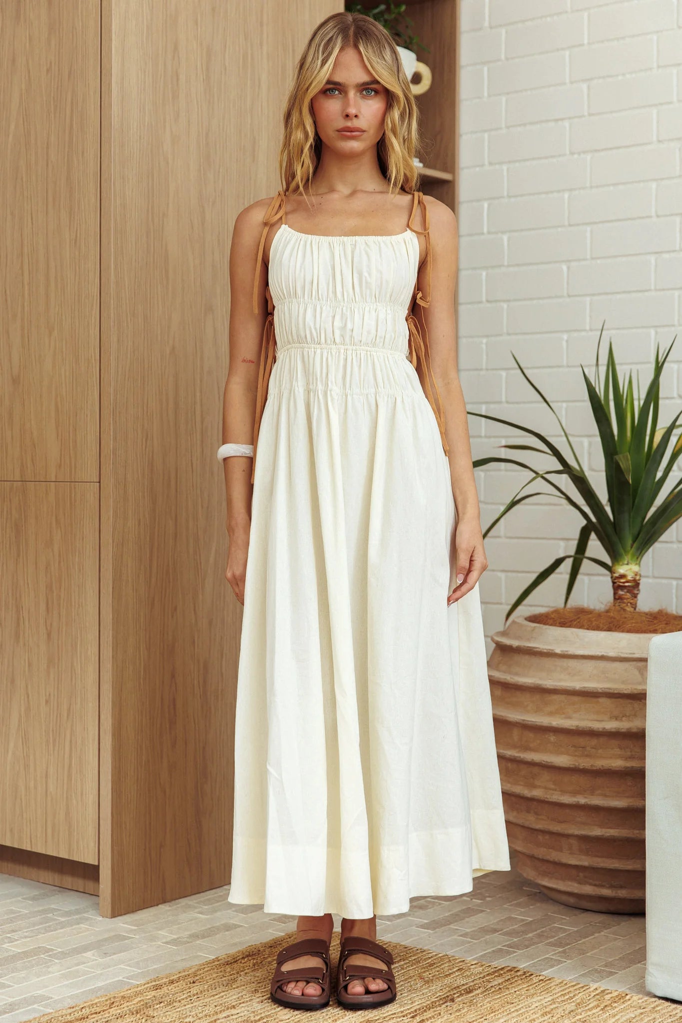 By The Way Side Tie Dress Oat