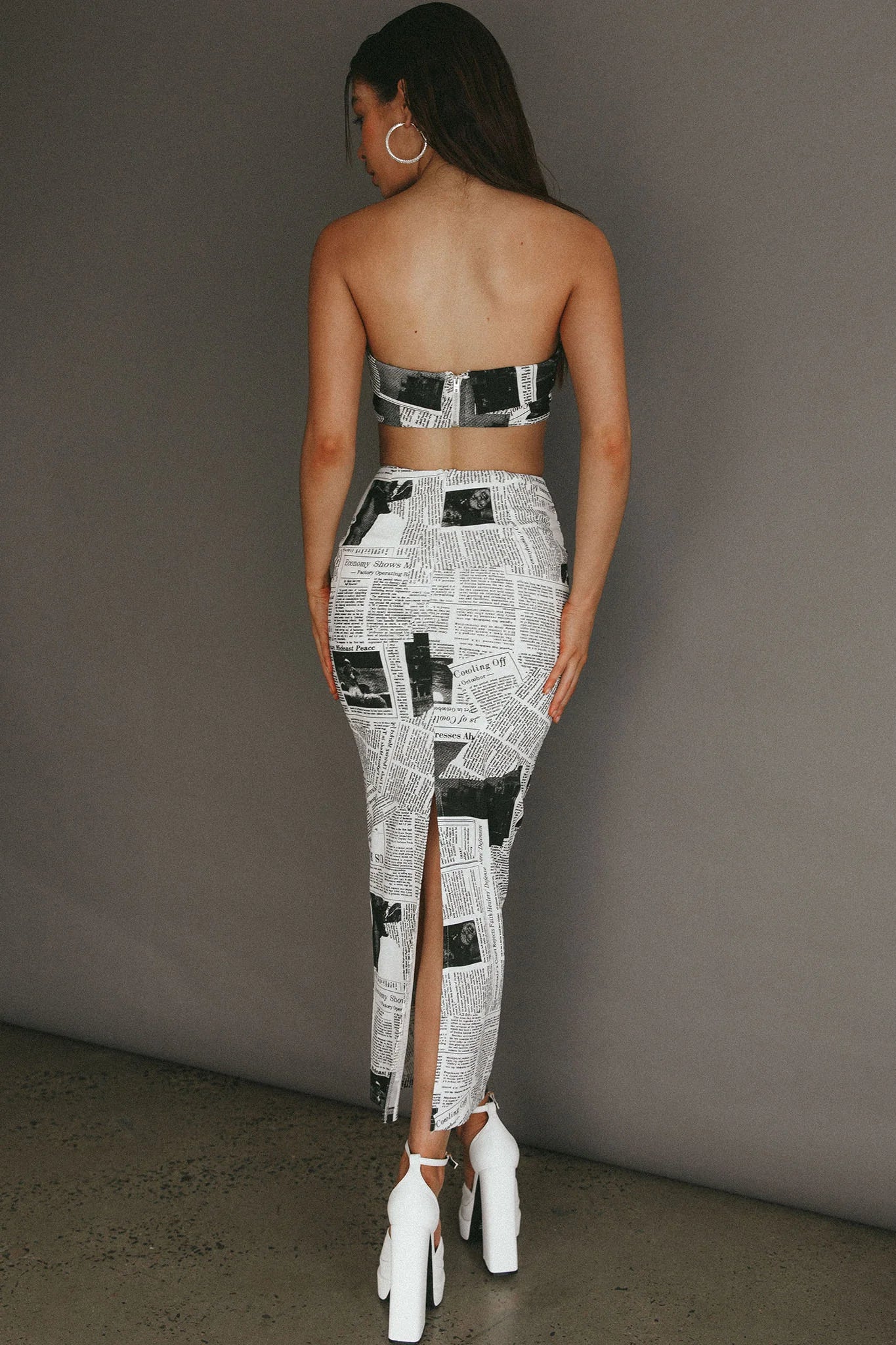 Extra Extra Bandeau Crop Top White