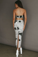 Extra Extra Bandeau Crop Top White