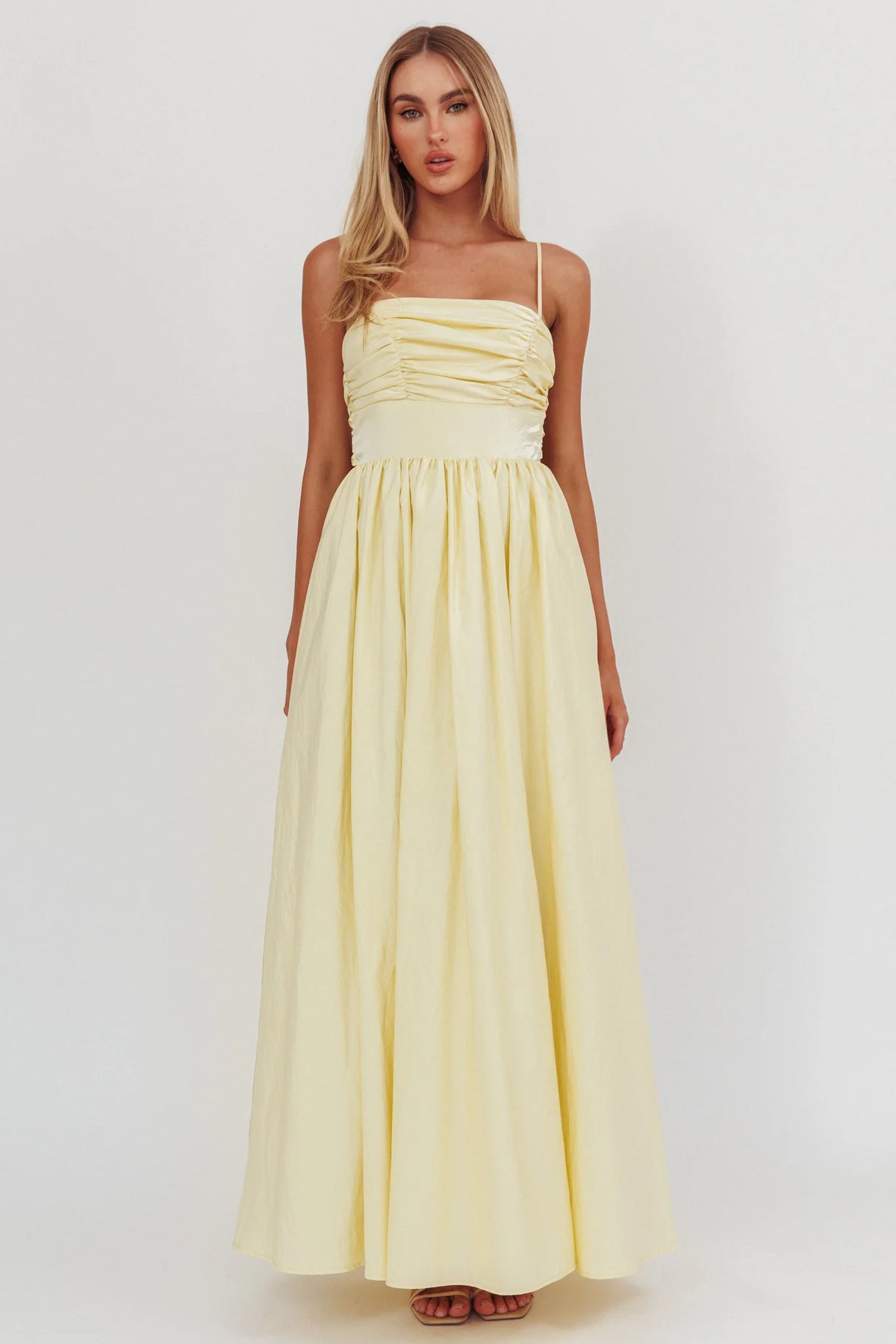 Love Songs Back Bow Maxi Dress Butter