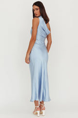 Shana Halterneck Maxi Dress Blue