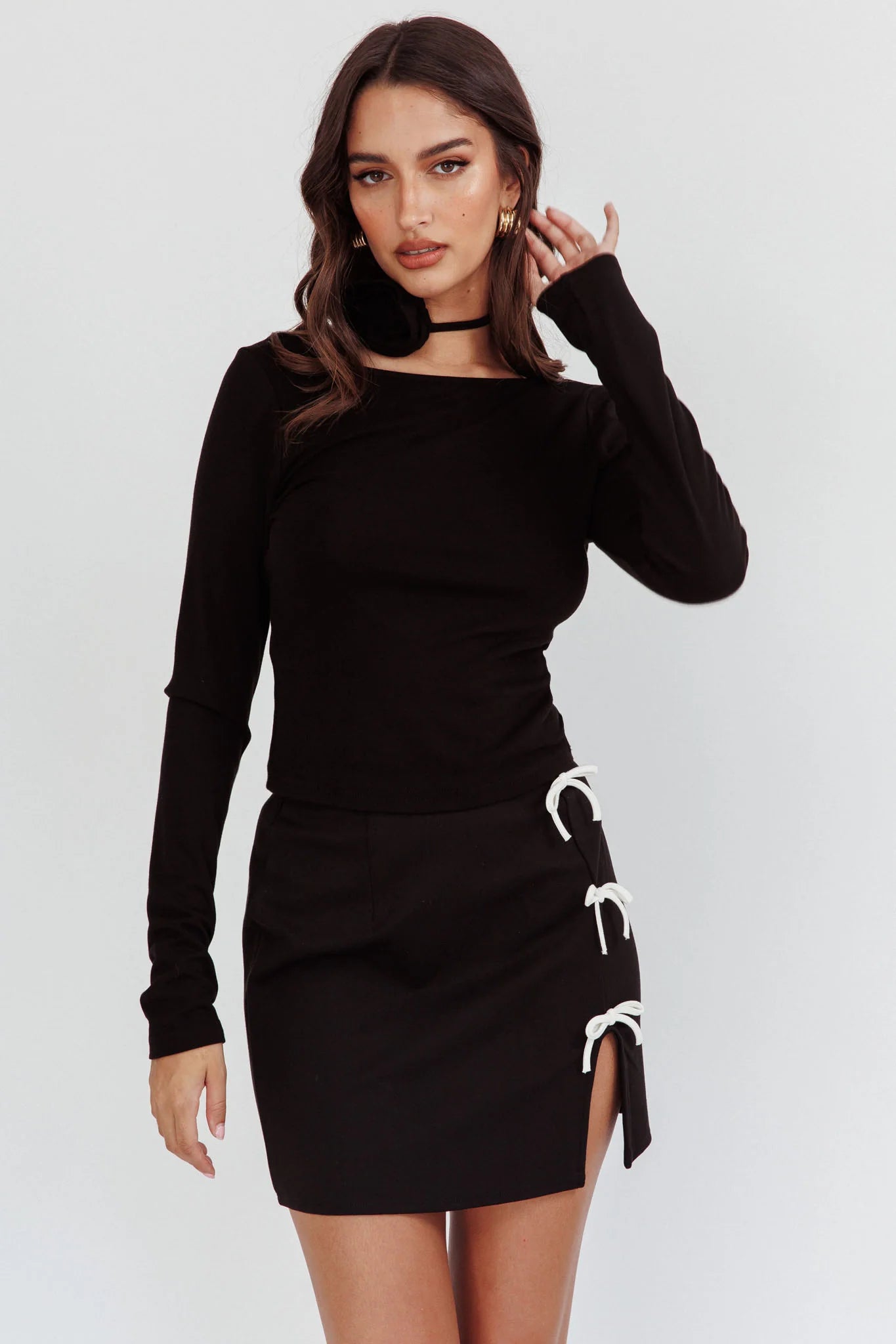 Higher Power Low Back Top Black