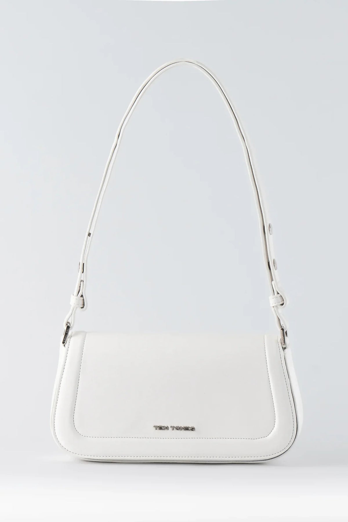 TEN TONES Bruno Baguette Bag White