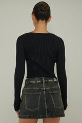 New School Long Sleeve Top Black